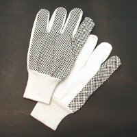 Cotton Drill PVC Dots Glove